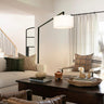 Nova of California Stretch Chairside Arc Floor Lamp 75 Matte Black Step