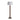 Nova of California Swiss Cross Floor Lamp Dark Walnut Wood Weathered Brass White Linen Shade