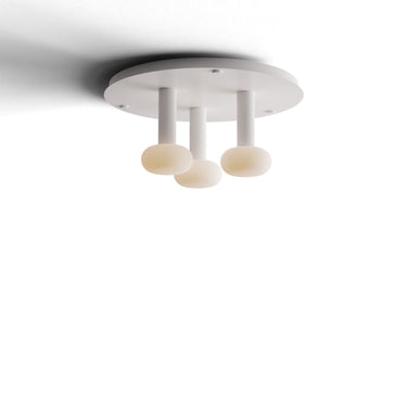 Koncept Combi Pendant 6" Circular 3 Combo Matte White Matte White Canopy Glass Ball Attachment Suspension Flush Mount 2-in-1