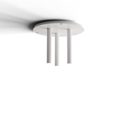 Koncept Combi Pendant 12" Circular 3 Combo Matte White Matte White Canopy Suspension Flush Mount 2-in-1