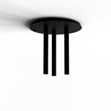 Koncept Combi Pendant 16" Circular 3 Combo Matte Black Matte Black Canopy Suspension Flush Mount 2-in-1
