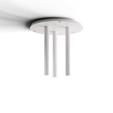 Koncept Combi Pendant 16" Circular 3 Combo Matte White Matte White Canopy Suspension Flush Mount 2-in-1