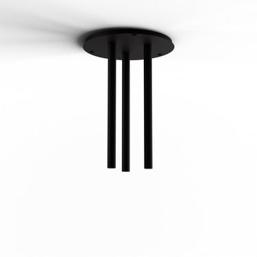 Koncept Combi Pendant 24" Circular 3 Combo Matte Black Matte Black Canopy Suspension Flush Mount 2-in-1