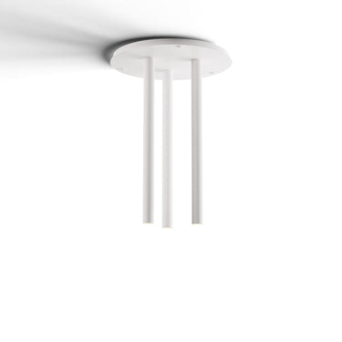 Koncept Combi Pendant 24" Circular 3 Combo Matte White Matte White Canopy Suspension Flush Mount 2-in-1