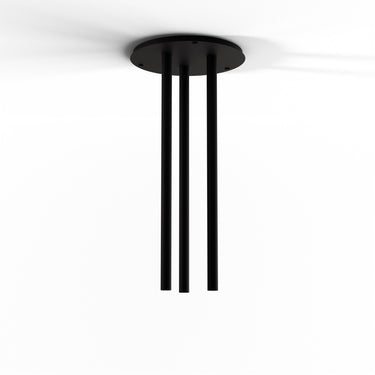 Koncept Combi Pendant 36" Circular 3 Combo Matte Black Matte Black Canopy Suspension Flush Mount 2-in-1