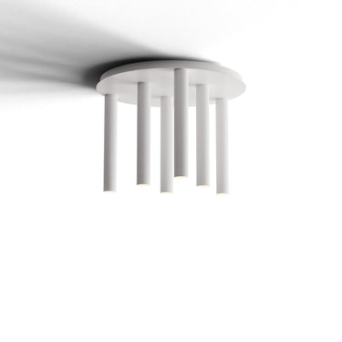 Koncept Combi Pendant 12" Circular 6 Combo Matte White Matte White Canopy Suspension Flush Mount 2-in-1