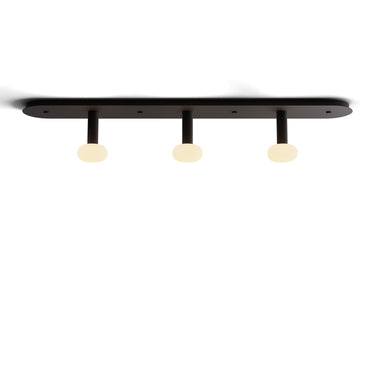 Koncept Combi Pendant 6" Linear 3 Combo Matte Black Matte Black Canopy Glass Ball Attachment Suspension Flush Mount 2-in-1