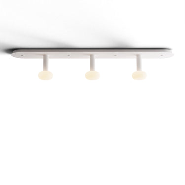 Koncept Combi Pendant 6" Linear 3 Combo Matte White Matte White Canopy Glass Ball Attachment Suspension Flush Mount 2-in-1