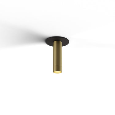 Koncept Combi Pendant 6" Brass Matte Black Canopy Suspension Flush Mount 2-in-1