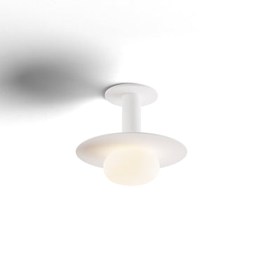 Koncept Combi Pendant 6" Matte White Matte White Canopy 9" Metal Plate White Paintable Attachment Glass Ball Attachment Suspension Flush Mount 2-in-1