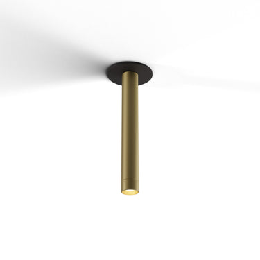 Koncept Combi Pendant 12" Brass Matte Black Canopy Suspension Flush Mount 2-in-1