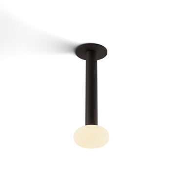 Koncept Combi Pendant 12" Matte Black Matte Black Canopy Glass Ball Attachment Suspension Flush Mount 2-in-1