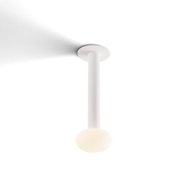 Koncept Combi Pendant 12" Matte White Matte White Canopy Glass Ball Attachment Suspension Flush Mount 2-in-1