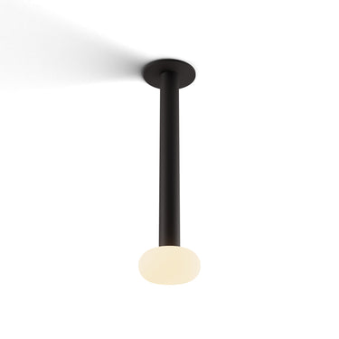 Koncept Combi Pendant 16" Matte Black Matte Black Canopy Glass Ball Attachment Suspension Flush Mount 2-in-1