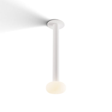 Koncept Combi Pendant 16" Matte White Matte White Canopy Glass Ball Attachment Suspension Flush Mount 2-in-1