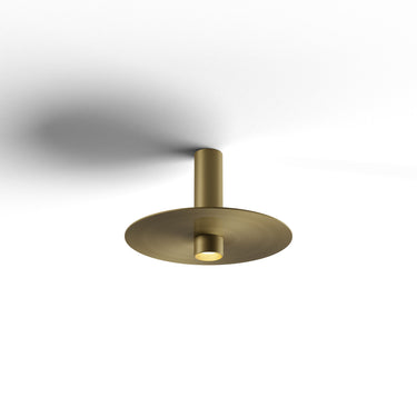 Koncept Combi Pendant 6" Brass Matte Black Canopy 9" Metal Plate Brass Attachment Suspension Flush Mount 2-in-1