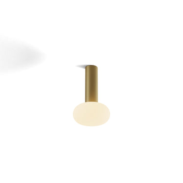 Koncept Combi Pendant 6" Brass Matte Black Canopy Glass Ball Attachment Suspension Flush Mount 2-in-1