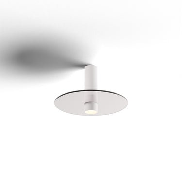 Koncept Combi Pendant 6" Matte White Matte White Canopy 9" Glass Plate Clear Attachment Suspension Flush Mount 2-in-1