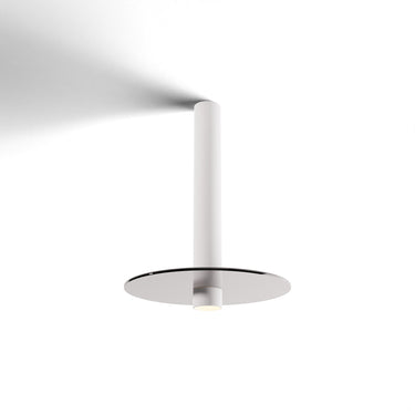 Koncept Combi Pendant 12" Matte White Matte White Canopy 9" Glass Plate Dark Grey Attachment Suspension Flush Mount 2-in-1