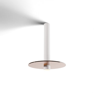 Koncept Combi Pendant 12" Matte White Matte White Canopy 9" Glass Plate Tea Brown Attachment Suspension Flush Mount 2-in-1