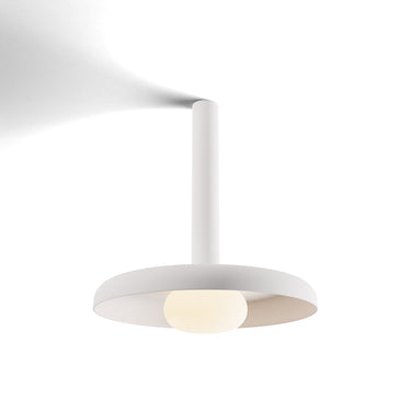 Koncept Combi Pendant 12" Matte White Matte White Canopy 12" Shade Matte White Attachment Glass Ball Attachment Suspension Flush Mount 2-in-1