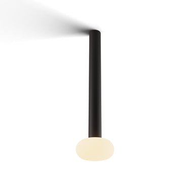 Koncept Combi Pendant 16" Matte Black Matte Black Canopy Glass Ball Attachment Suspension Flush Mount 2-in-1
