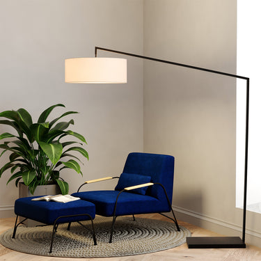 Nova of California Stretch Arc Floor Lamp 87 Matte Black Step