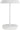 Matte White Tepa Short Accent rechargeable table lamp, front view on white