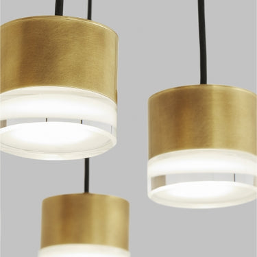 Sleek and modern 18-light chandelier with adjustable suspension for restaurants, showrooms, or lofts
