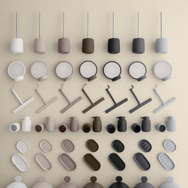 SONO toilet brush in a styled bathroom (3) | SONO by Nina Thöming for blomus