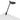 Splitty LED Desk Lamp – Matte Black, Through-Table Mount