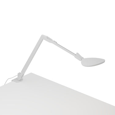 Splitty Reach LED Desk Lamp – Matte White, Two-Piece Desk Clamp