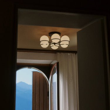 Astep Model 2042/6 ceiling light, on a ceiling above a doorway
