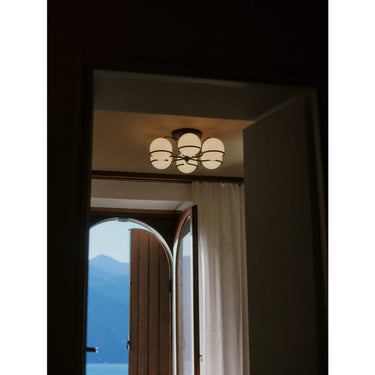 Astep Model 2042 - 6 Opaline Spheres Ceiling Light