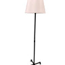 House of Troy Studio industrial black floor lamp with fabric shade 