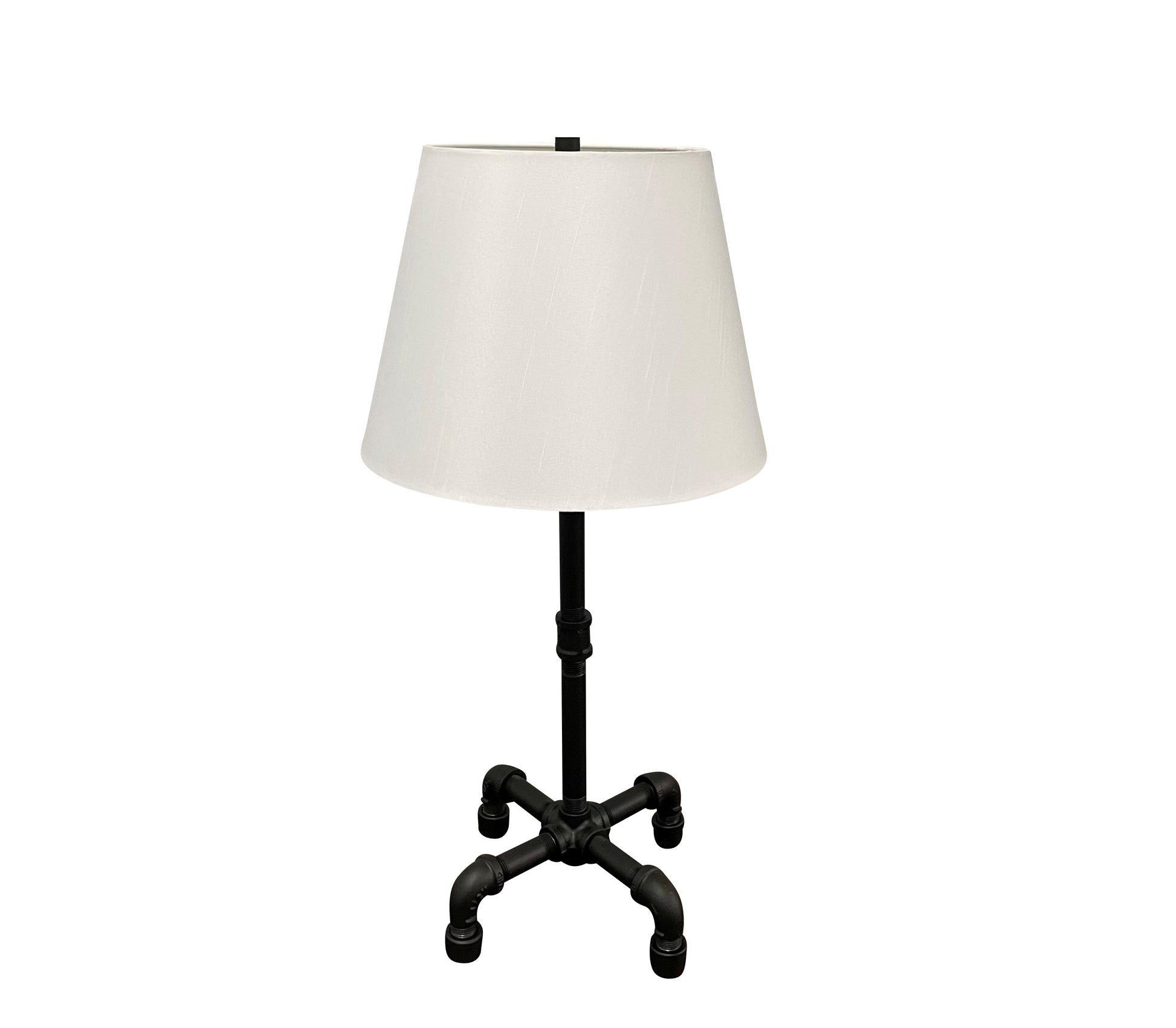House of Troy Studio industrial black table lamp with fabric shade ST650-BLK