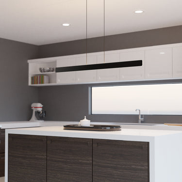 Adjustable brightness Koncept Sub 48 dimmable LED linear pendant lighting solution.