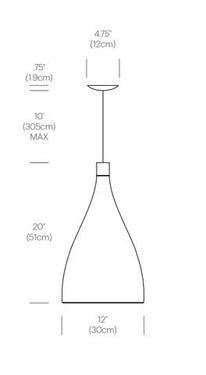 Swell Single XL Narrow LED Pendant Light by Pablo Designs - image 4
