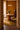 Signature Round wool rug in Ocre, full view