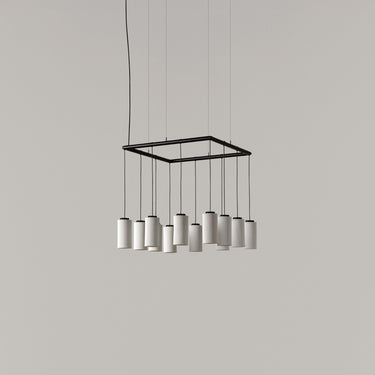 Santa & Cole Cirio Cuadrada modern LED pendant light in matte black