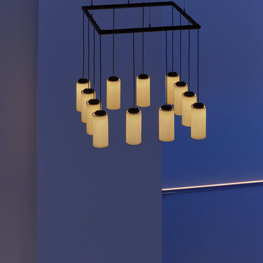 Contemporary Cirio Cuadrada pendant light with warm LED illumination