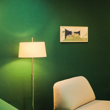 Contemporary Diana designer floor lamp with soft ambient lighting