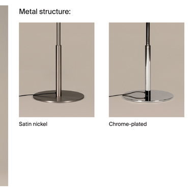 Elegant Diana floor lamp with white parchment lampshade and metal base 