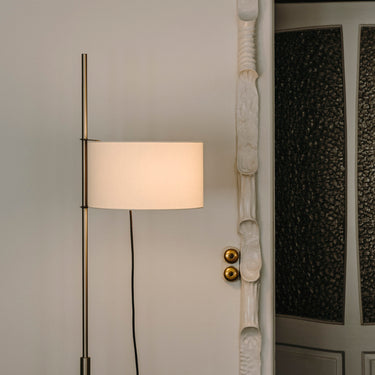 Santa & Cole TMD floor lamp with satin nickel metal structure