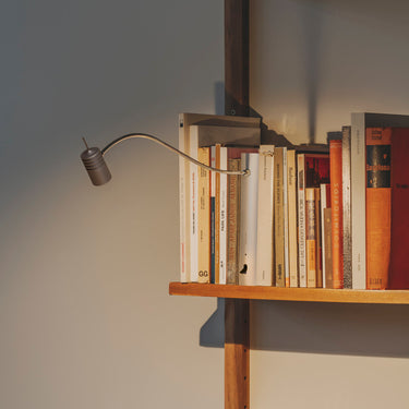 Bib Luz warm white LED lamp with matte metal finish