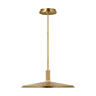 Saucer Direct 18 pendant light in antique brass finish with integrated LED for dining rooms and bedrooms