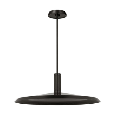 Saucer Direct 24 LED pendant with sandblasted disc shade for modern kitchen island