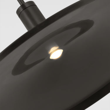 Luxury polished nickel Saucer Direct 24 LED dimmable pendant for hotel lobby and hospitality interiors