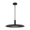 Visual Comfort Saucer extra large pendant fixture with integrated LED for hotel lobby design in bronze