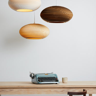 UL Certified Eco-Design Pendant Lamp for Home & Office - Graypants Scraplight Disc